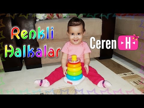 Ceren ' in Renkli Halkalarla İmtihanı!  Learn colors with colorful rings finger family colors song