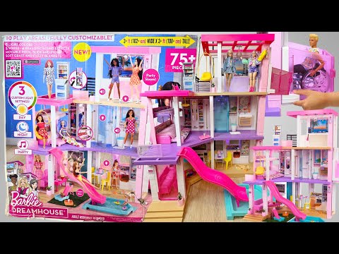 21 Minutes Satisfying with Unboxing Cute Pink Barbie Dreamhouse (BIG SET) | ASMR Toys