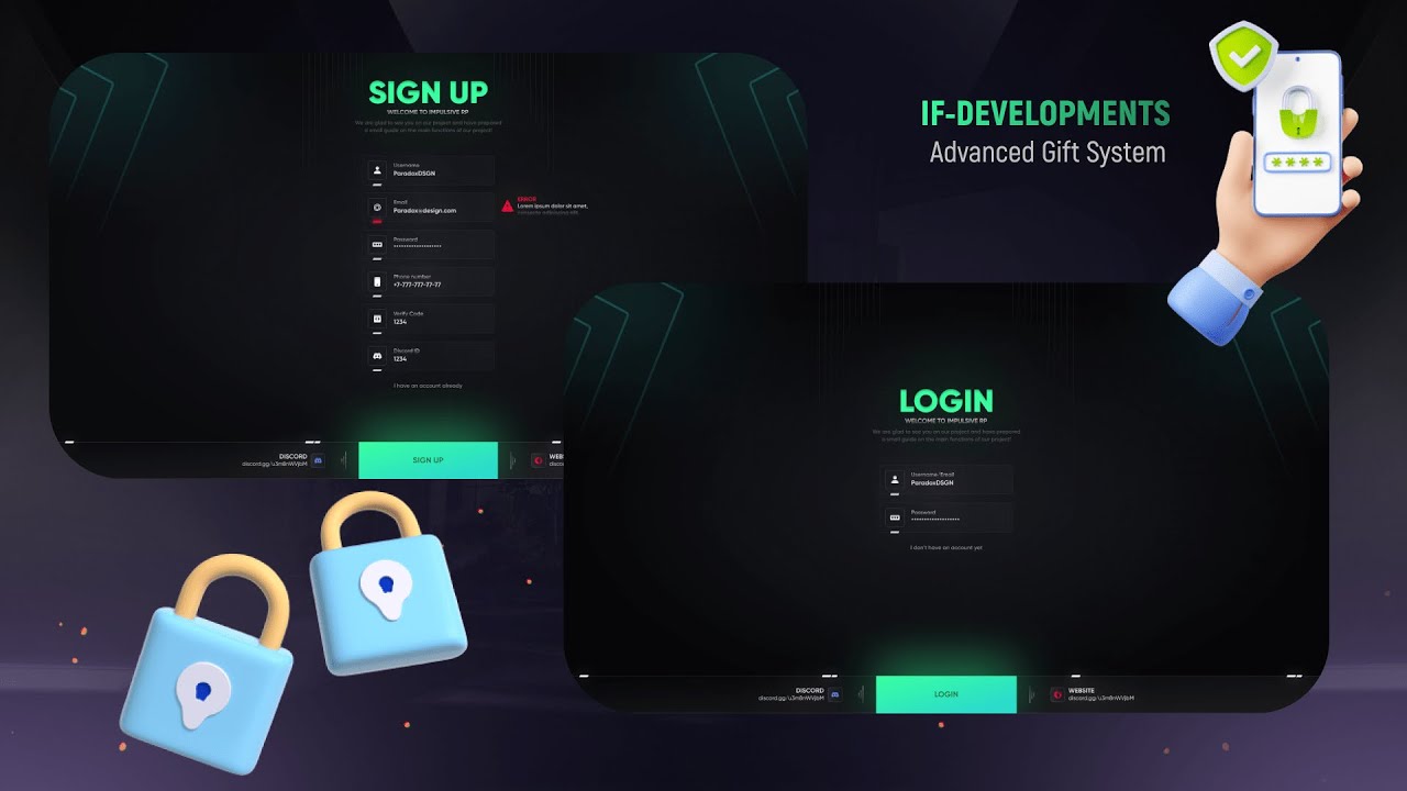 [Standalone] IF Advanced Login/Signup System (Advanced Register)(Verify Your Players) thumbnail 2