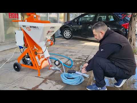 First world presentation of Ritmo L smart V2 plastering machine