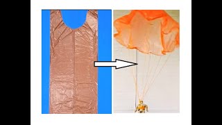 How to Make a toy Parachute from a Recycled Plastic Bag | DIY Fun for kids.