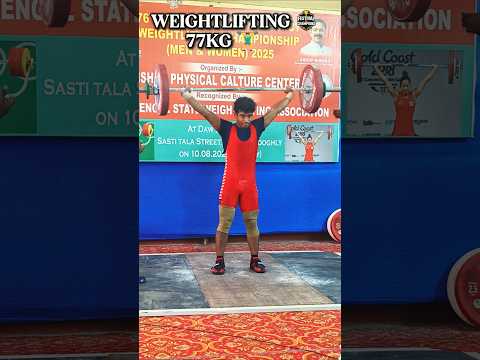 Men's 77kg Snatch Lift 🔥 | District Championship #shorts #weightlifting #motivation #trending #viral