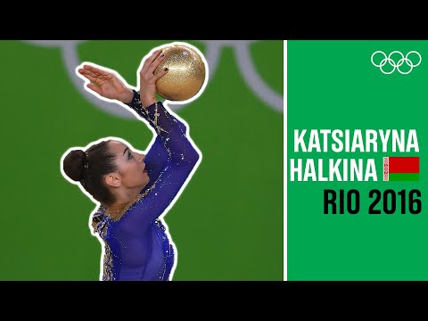 Katsiaryna Halkina's 🇧🇾Ball Routine Performance at Rio 2016!