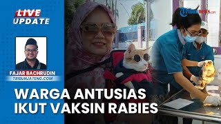Antusiasme Warga Tegal Datng ke Puskeswan Terima Vaksinasi Rabies dan Pemeriksaan Hewan Gratis