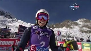 Sci Gigante Solden Federica Brignone fantastica vince 1° gara Coppa del Mondo 1° e 2° manche