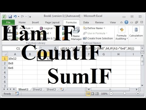 Các hàm excel thông dụng: IF, CountIF, SumIF