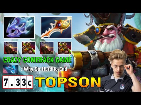 Crazy Topson [Sniper] Lose 2 Lane Comeback Game With Moon Shard + Divine Rapier Can't Stop Him 7.33C