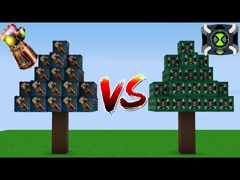 SONSUZLUK ELDİVENİ VS OMNİTRİX AĞAÇ ŞANS BLOKLARI 😱 - Minecraft