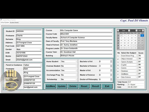 How to Create Student Database Management System Using MYSQL in Python - Part 3 of 6