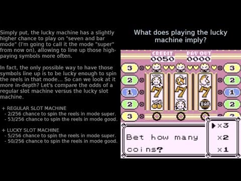 Pokemon R/B/Y - Mechanics and hidden secrets of slot machines