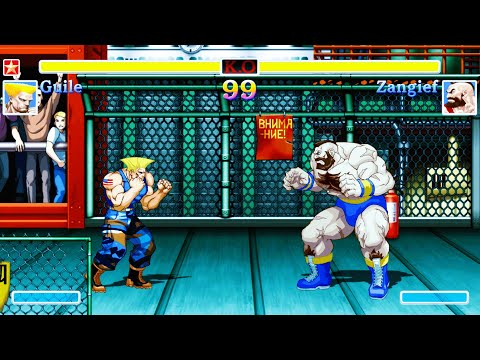 Guile vs Zangief (Hardest) Street Fighter 2: