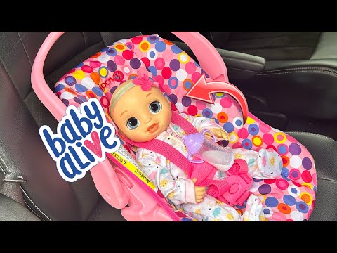 BABY ALIVE Doll packing diaper bag for Grandmas house 👜