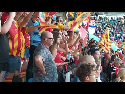 L'estaca al estadi Aime Giral.