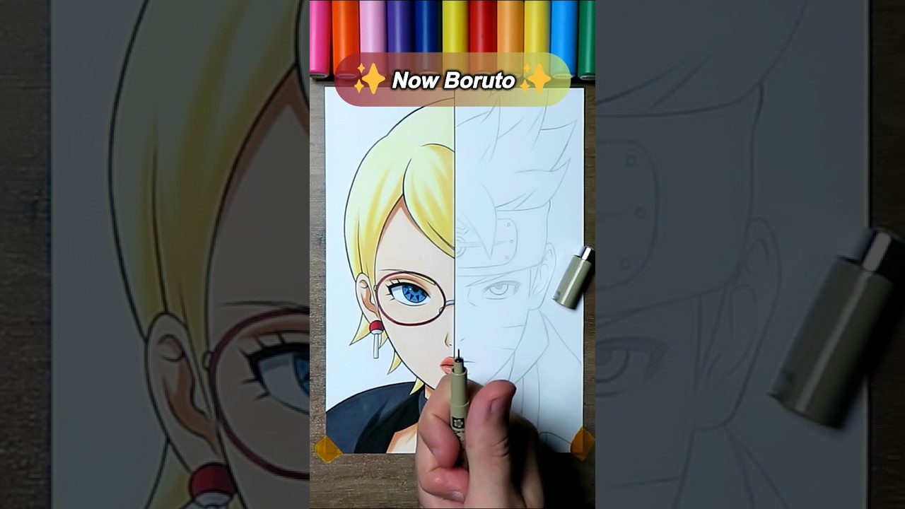 COLOR SWAP ✨ Sarada x Boruto | Boruto: Two Blue Vortex #sarada #boruto #naruto #shorts