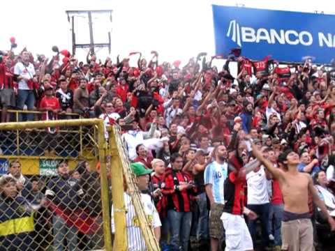 "Barra de Liga Deportiva Alajuelense: La 12 en Estadio Fello Meza" Barra: La 12 • Club: Alajuelense