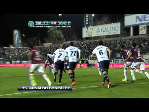 Gol de González. Quilmes 3 - San Lorenzo 2. Fecha 4. Torneo Inicial 2013. Fútbol Para Todos