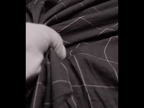 Check Grey Pure Cotton 76 GSM Handwoven Fabric — video