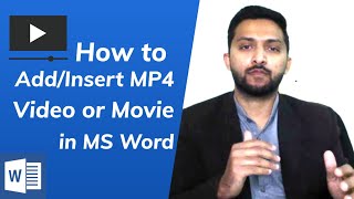 How to Insert/Add Video MP4 Movie File in Microsoft Word Document