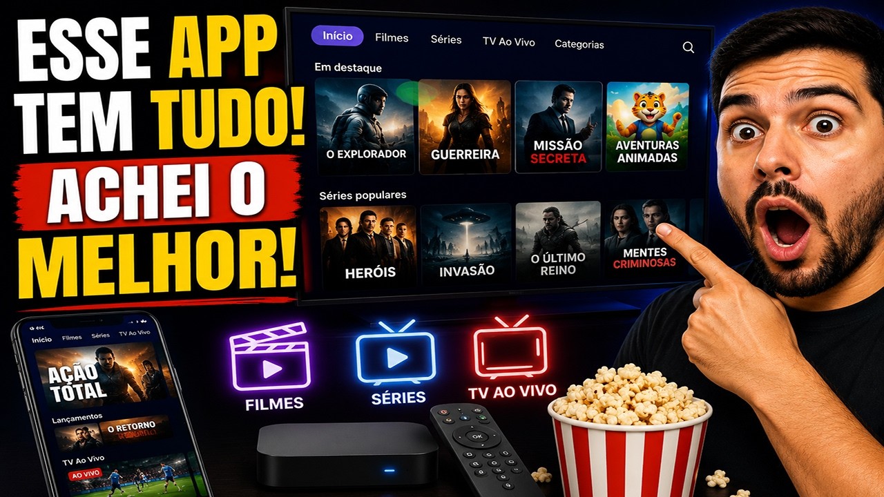 🚨 ENCONTREI O MELHOR APP DE FILMES, SÉRIES E TV AO VIVO! O APP MAIS COMPLETO QUE JÁ USEI!