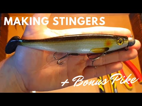 PIKE Fishing - How to make a stinger (rig soft plastic shad baits) + BONUS catch and RELEASE
