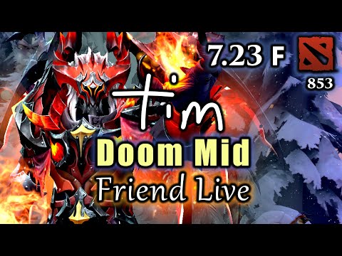Dota 2 Doom 7.23 | Update 7.23f | Mid vs Puck