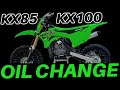 HOW TO: Change the Engine Oil in Kawasaki KX85 / KX100 Dirt Bike