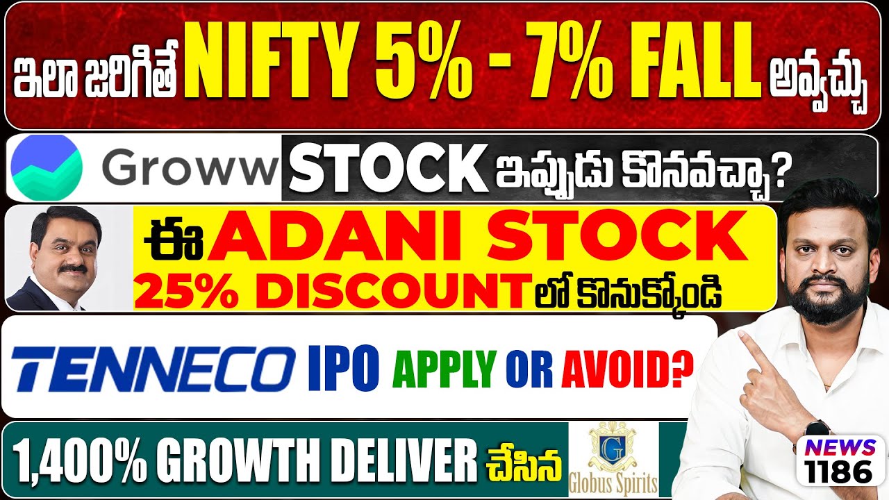 ఇలా జరిగితే NIFTY 5%-7% fall అవ్వచ్చు | Groww stock ఇప్పుడు కొనవచ్చా? ఈ 