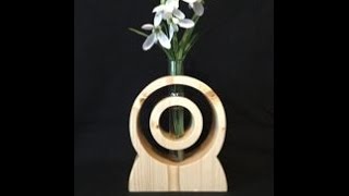 Blumenvase mit der Lochsäge bauen, make a Vase with the hole saw
