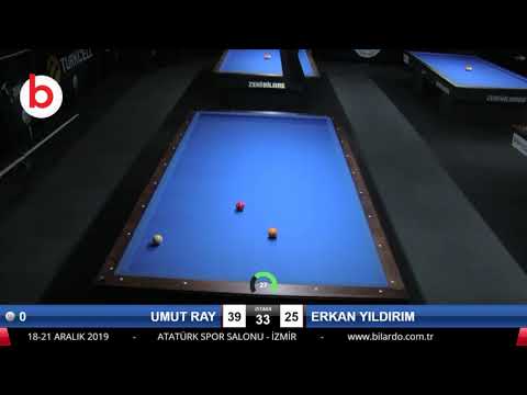 UMUT RAY & ERKAN YILDIRIM Bilardo Maçı - 2019 TÜRKİYE KUPASI 3.ETAP-ELEME TURU