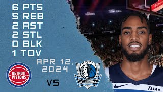 Troy Brown Jr. player Full Highlights vs MAVERICKS NBA Regular season game 12-04-2024