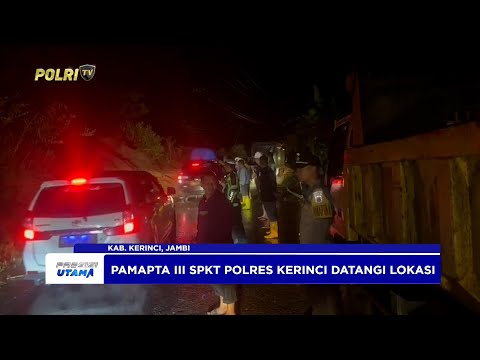 POLRES KERINCI RESPONS CEPAT BENCANA LONGSOR DI DESA MUARA EMAT, BATANG MERANGIN, JAMBI