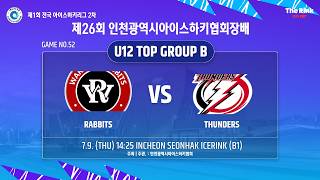 제26회 인천광역시아이스하키협회장배 | G52 - U12 TOP B조 | 래빗츠 vs 썬더스