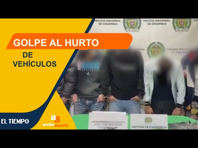 Golpe al hurto de vehículos en Bogotá: seis capturados y dos automotores recuperados
