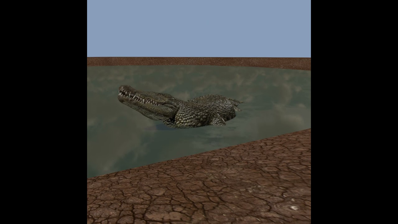 Top Croc PRO - 8K 3D Animated Crocodile Model 3D Model