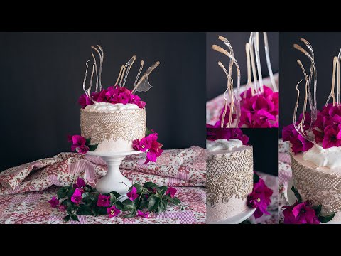 Pink!!! Lace & Isomalt Cake!