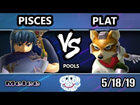 GOML 2019 SSBM - Plat (Fox) Vs. Pisces (Marth) Smash Melee Tournament Pools