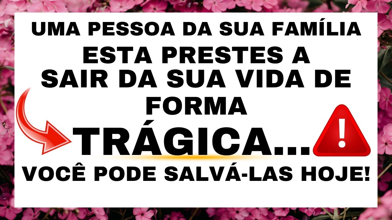 SÓ VOCÊ PODE SALVÁ-LA HOJE. NÃO PERMITA QUE ESSAS PESSOAS VÃO! MENSAGEM DE DEUS👼DEUS DIZ👼!