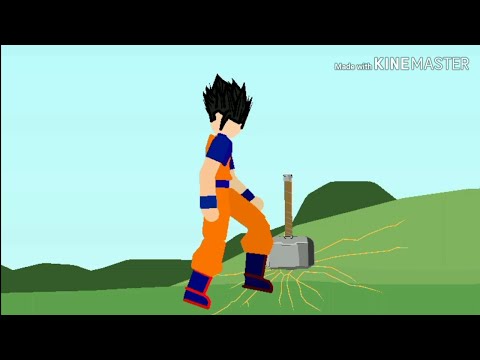 Gohan try to lift Thor's hammer (Mjolnir) sticknode pro