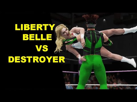 GLOW 1985 Liberty Belle vs Bombshell Hunter -  No Holds Mixed Match