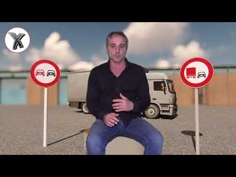 Lezioni di teoria patente B : Divieto di sorpasso per autocarri sup. alle 3,5 t