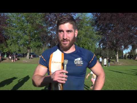 UBC men's rugby celebrates its 2016 Rounsfell Cup victory