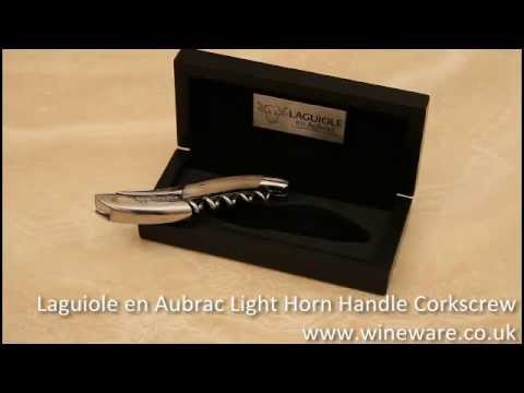 Laguiole En Aubrac Corkscrew - Light Horn Video | Wineware