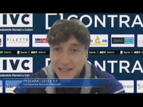 Pescara - Lecce 1-1: Niccolò Giannetti