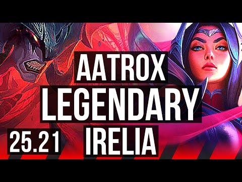 AATROX vs IRELIA (TOP) | 14/0/6, 8 solo kills, Legendary | KR Master | 25.21