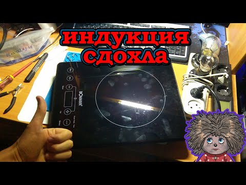 Индукционная плита не включается. Отсутствует индикации и нет реакции при нажатии на кнопки.