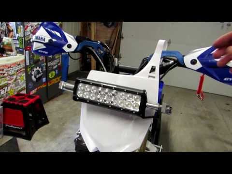 TASK RACING - BAJA GORE FORK MOUNTS with LED LIGHT BAR KIT INSTALL on SNOWBIKE