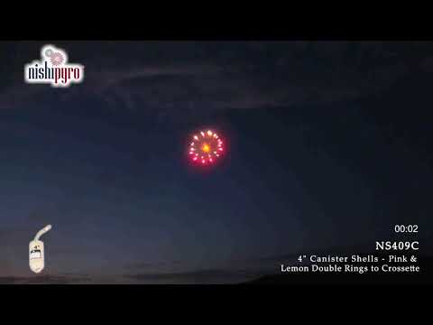 NS409C - Pink & Lemon Double Rings to Crossette (Canister/Cylinder)