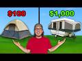 100 Vs 1000 Facebook Marketplace Camping Challenge