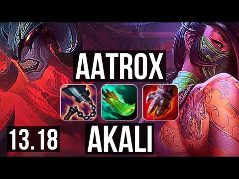 AATROX vs AKALI (TOP) | 3.6M mastery, 1200+ games, Godlike, 16/5/12 | NA Master | 13.18
