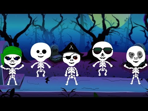five little skeletons | halloween songs | scary nursery rhymes | halloween